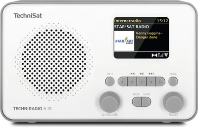 Produktbild von TechniSat TECHNIRADIO 6 IR | portables DAB+ Internetradio mit Wecker | weiß/grau