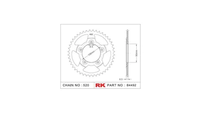 Image de RK Kettenrad 520 40Z Stahl Silber