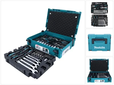 Immagine prodotto di Set di utensili manuali Makita in MAKPAC 87 pezzi.