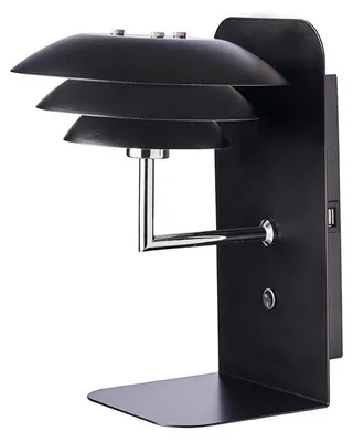 Produktbild von Wandleuchten Wandlampe LED Wandbeleuchtung Leselampe Wand Nachttischlampe Wohnzimmer USB Metall Schlafzimmer DL20 Schwarz