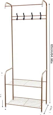 Obrázek produktu pro Věšák na šaty, robustní železná konstrukce, stylový moderní design, káva