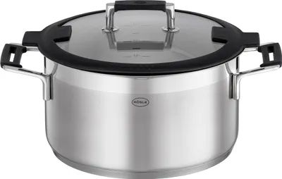 Produktbild von RÖSLE Kochtopf 24 cm Edelstahl Silence Pro Silikon Deckel 910964