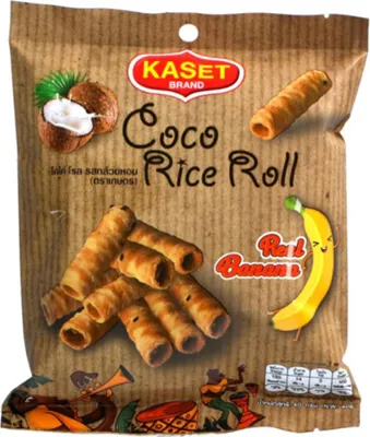 Produktbild von Kaset Coco Rice Roll Real Banana 40g