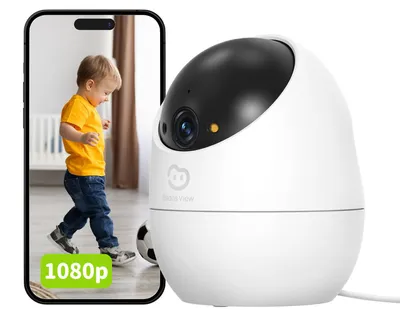 Imagen del producto de Cámara interior Beans View para vigilancia y seguridad, WiFi de 2.4 GHz, visión nocturna a color