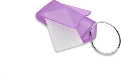 Produktbild von CombiCraft Aufklappbare Schlüsseletiketten in Lila 60x27 mm- Packung mit 100 Stück