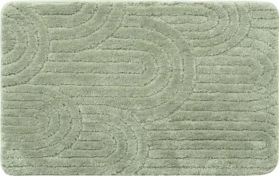 Produktbild von Aqualine RIST Badematte, 50x80cm, 100% Polyester,Anti-Rutsch, Grün