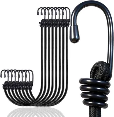 Produktbild von Breite Haken mit Weitband – 60 Zentimeter – 8 Stück – Schwarz