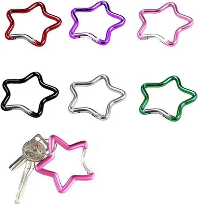 Immagine prodotto di Moschettoni in alluminio - Moschettoni di sicurezza multicolori - 6 pezzi