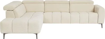 Produktbild von Ecksofa links elektrisch relax - Textilstoff Beige - CALDORIA