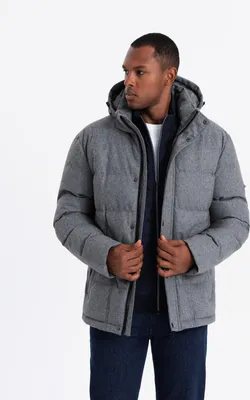 Produktbild von Jacke OMBRE OM-JAHP-0203 GRAU Größe: L