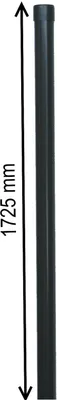 Produktbild von Zaunpfosten 34 mm Zaunpfahl Pfosten 1,5m Metallzaun Schweißgitter grau anthrazit