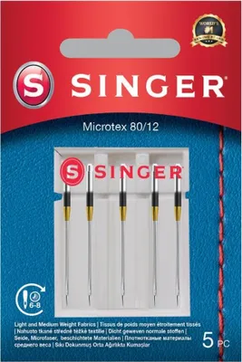 Immagine prodotto di Singer Microtex Needle 80/12 5PK 7393033107406