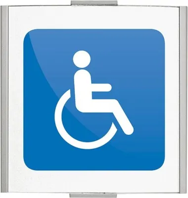 Produktbild von FRANKFURT Türschild 120x120mm mit Piktogramm WC Behinderte