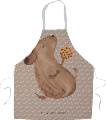 Produktbild von Mr. & Mrs. Panda Kochschürze Hund Keks - Hundeglück - Geschenk, Schürze, Grillmeister-Schürze, glücklich, Barkeeper, Leckerli, Sprüche, Hungrig, Küchenschürze, Hundeliebe