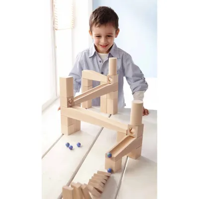 Immagine prodotto di HABA marble run first play, blocchi da costruzione in legno, blocchi da costruzione in legno, legno, faggio, 45 pezzi, 001128
