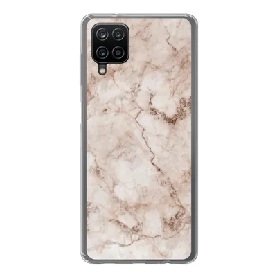Produktbild von MuchoWow® Handyhülle Schutzhülle Hülle für Samsung Galaxy A12 Marmor - Luxus - Braun Silikon Softcase Handy Hülle - Bild