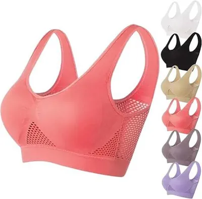 Produktbild von Atmungsaktiver Cool Liftup Air-BH, 2024 Neuer Großer Größe Air-BH Atmungsaktiv und Bequem Mesh Sport-BH für Frauen