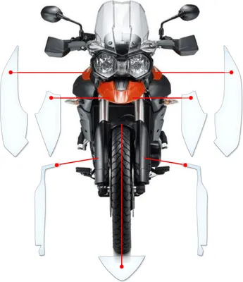 Produktbild von Lackschutzfolie Steinschlagschutz passend für Triumph TIGER 800 XCA
