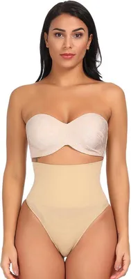 Obrázek produktu pro Jumadas Shaper – korekční prádlo – Nude – tvarující prádlo – zeštíhlující – bezešvé – vysoký pas – velikost L