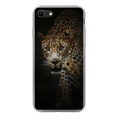 Produktbild von MuchoWow® Handyhülle Schutzhülle Hülle für iPhone SE 2022 Leopard - Wilde Tiere - Licht Silikon Softcase Handy Hülle - Schutzhülle