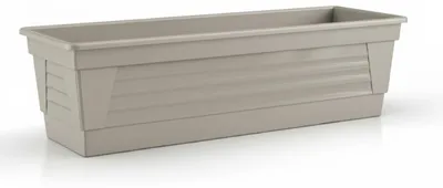 Produktbild von Plastard Blumenkasten 100 cm Seidengrau, Pflanzkasten, Balkonkasten
