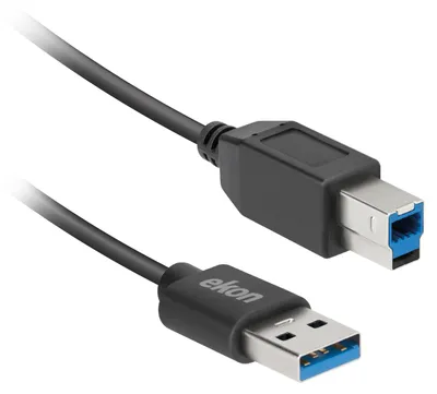 Produktbild von EKON Datenkabel 2m für Drucker und Monitore USB A 3.0 auf USB B Stecker