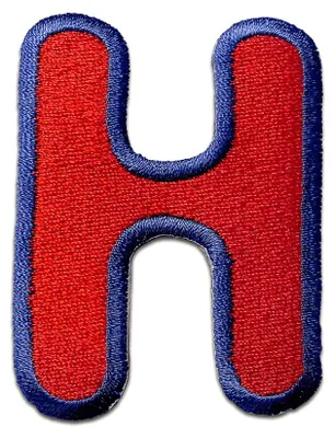 Produktbild von Buchstabe H - 6.2x4.6cm: Alphabet Buchstaben Einzeln Auswählbar - Aufnäher, Bügelbild, Aufbügler, Applikationen, Patches, Flicken, Zum Aufbügeln