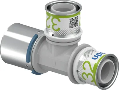 Zdjęcie produktu dla Uponor S-Press PLUS Press-T-piece 1039965 40 x 32 x 32 mm, zredukowany, PPSU