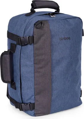 Produktbild von blnbag M5 - Rucksack kleines Handgepäck Ryanair, Wizzair, Eurowings, Bordrucksack 40x20x25 cm Reisetasche Flugzeug Rucksacktasche Cabin Bag max 20 L,Darkblue / Darkgrey
