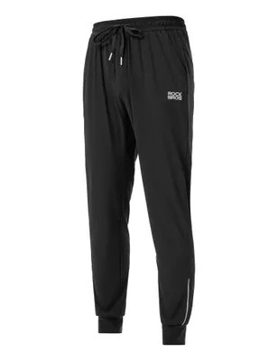 Produktbild von ROCKBROS Herren Fahrradhose Atmungsaktiv Lang Schnelltrocknend Wasserabweisend Jogginghose Leicht Trainingshose MTB Schwarz Euro Größe 2XL
