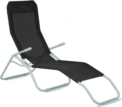 Produktbild von Aga Garten-Liegestuhl SIESTA Schwarz