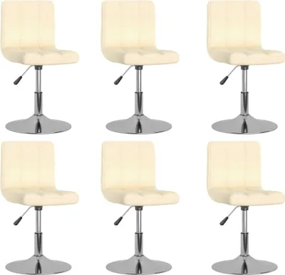 Produktbild von Esszimmerstühle 6 Stk. Drehbar Creme Stoff
