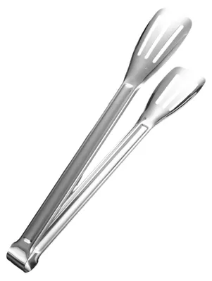 Produktbild von Servierzange aus Edelstahl, hitzebeständige Küchenzange, rutschfeste, lebensmittelechte U-förmige Kochzange für Grillbuffet, Brotbratpfanne