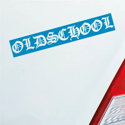 Produktbild von Auto Aufkleber Oldschool Graffiti Tuning 19x3 cm Hellblau Sticker Heckscheibenaufkleber