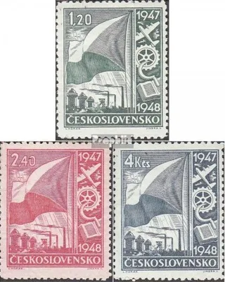 Produktbild von Briefmarken Tschechoslowakei 1947 Mi 512-514 (kompl.Ausg.) postfrisch Wiederaufbau