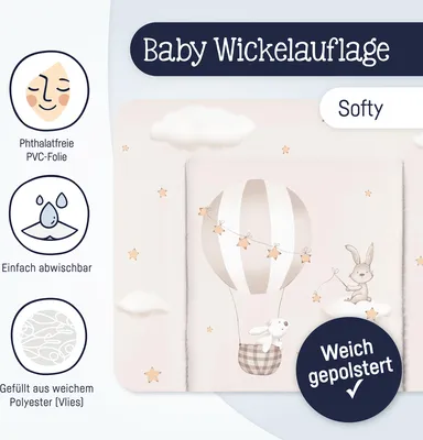 Produktbild von Wickelauflage ZÖLLNER Softy BT 85x75 cm bunt