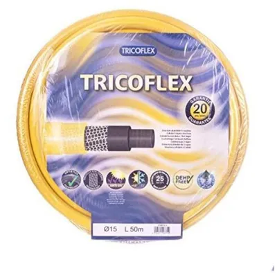 Image de Tuyau d'arrosage souple multicouche d19 mm x50m jaune - Tricoflex - 051546 -