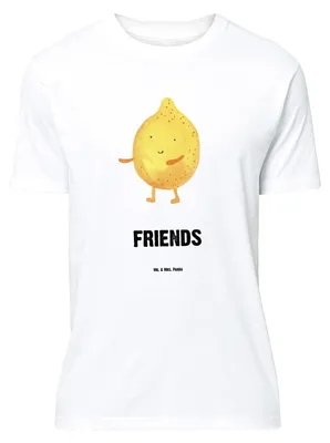 Produktbild von Mr. & Mrs. Panda Größe L T-Shirt Beste Freunde Zitrone - Weiß - Geschenk, mit Spruch, Shirt, Fehlende Keywords, Tshirt, Lustige Sprüche