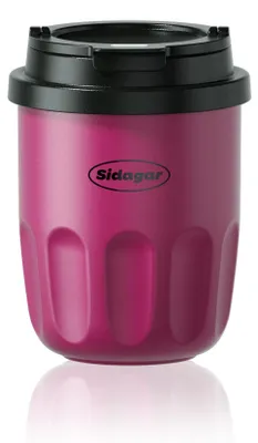 Image de Omgoods - Tasse de voyage en acier inoxydable à double paroi avec couvercle, 310 ml