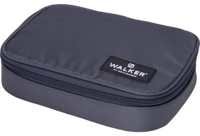 Produktbild von Walker 49114-375, Weiches Federmäppchen, Grau, Einfarbig, Reißverschluss, Pubertät, Uni