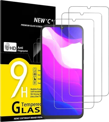 Produktbild von NEW'C 3 Stück Panzer Schutz Glas Xiaomi Mi 10 Lite 9H Härte Displayschutzfolie