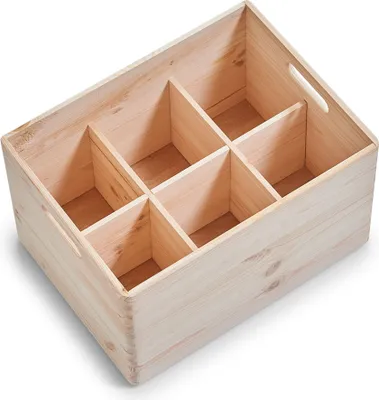 Produktbild von Zeller Fächer-Einteilung für 13143, 6 Fächer, Kiefer, 37 x 27 x 15 cm, 13372