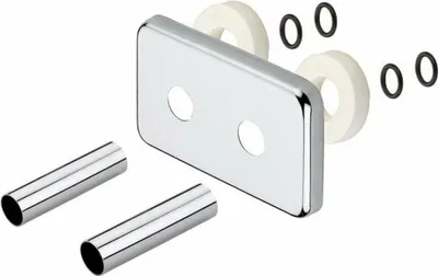 Produktbild von Sapho Rechteckige Abdeckrosette für TWIN-Anschluss, Edelstahl matt