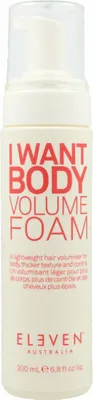 Produktbild von ELEVEN Australia I Want Body Volume Foam, Haarcreme, 200 ml, Dünnes Haar, Texturierung, Pumpenflasche, 1 Stück(e)