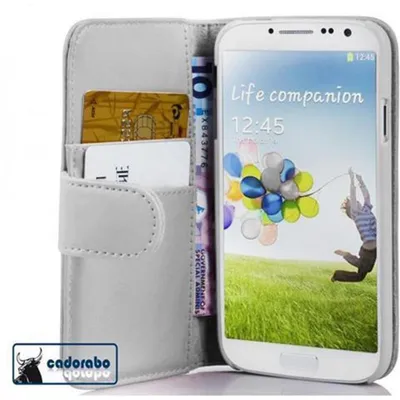 Zdjęcie produktu dla Cadorabo pokrowiec ochronny na Samsung Galaxy S4 w kolorze białym pokrowiec ochronny na telefon komórkowy Book Case Etui Cover