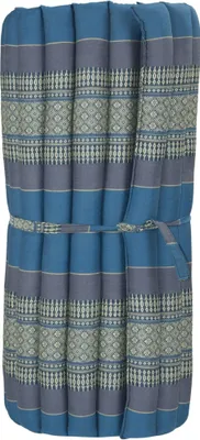 Produktbild von Fine Asianliving Thaimatte Rollbar Kapokfüllung 80x200cm Blau Thai Kissen Meditation Matte Matratze Kapok 301-D03