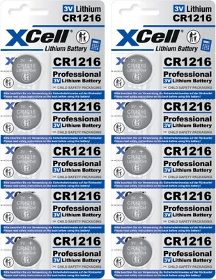 Obrázok produktu pre 10x lítiový gombíkový článok CR1216 XCell 3V (2x balenie po 5 ks)