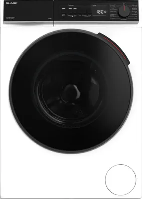 SHARP ES-WNFB214CWDA-DE Waschmaschine, 12 kg, Energieklasse A, 1400 U/min, Inverter Motor, AquaStop, WiFi App-Steuerung, Dampf-Funktion, Schnellwaschgang, Weiß