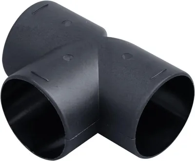 Productafbeelding van Slangaansluiting - Kanaalverdeler - Luchtstroom Scheiden - 2 Instelbare Ventielen - 60 mm/75 mm - Zwart