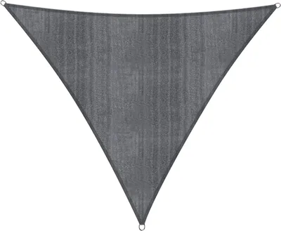 Produktbild von Lumaland Sonnensegel inkl. Befestigungsseile 100% HDPE mit Stabilisator für UV Schutz Dreieck 3 x 3 x 3 Meter Dunkelgrau